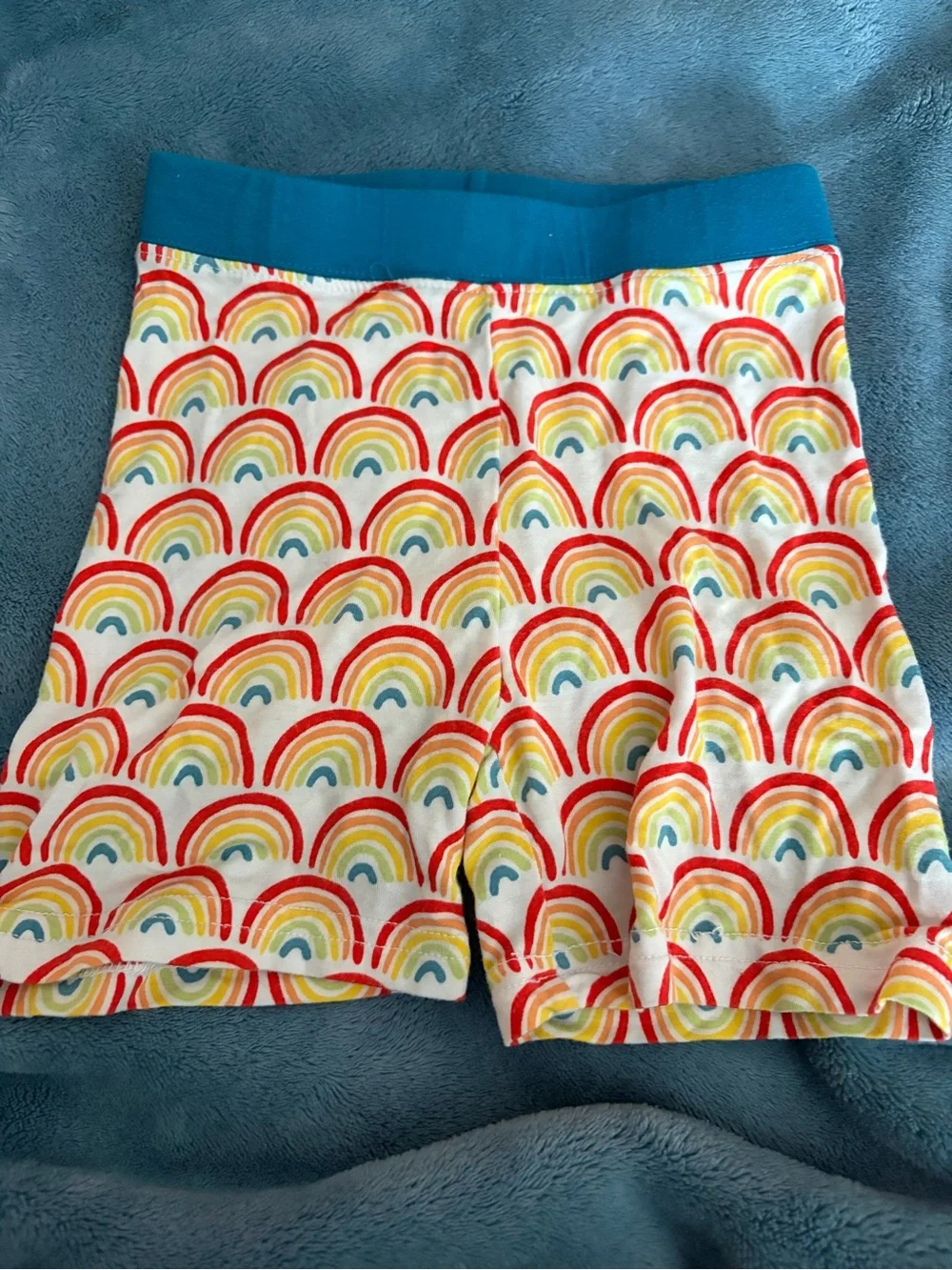 Little Sleepies Primary Rainbow Print Short Sleeve/Shorts Pajama Set